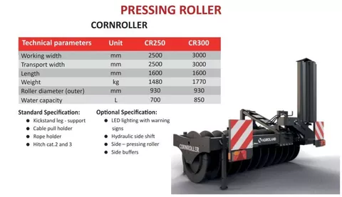 KRAMER AGROLAND CORNROLLER Mais aandruk rol