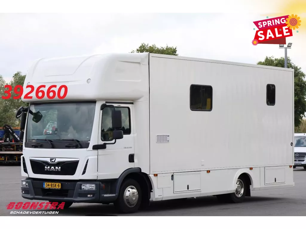 MAN TGL 8.190 Robrise Horsetruck 2 Pferde + Wohnmobil Camera 61.047 KM!