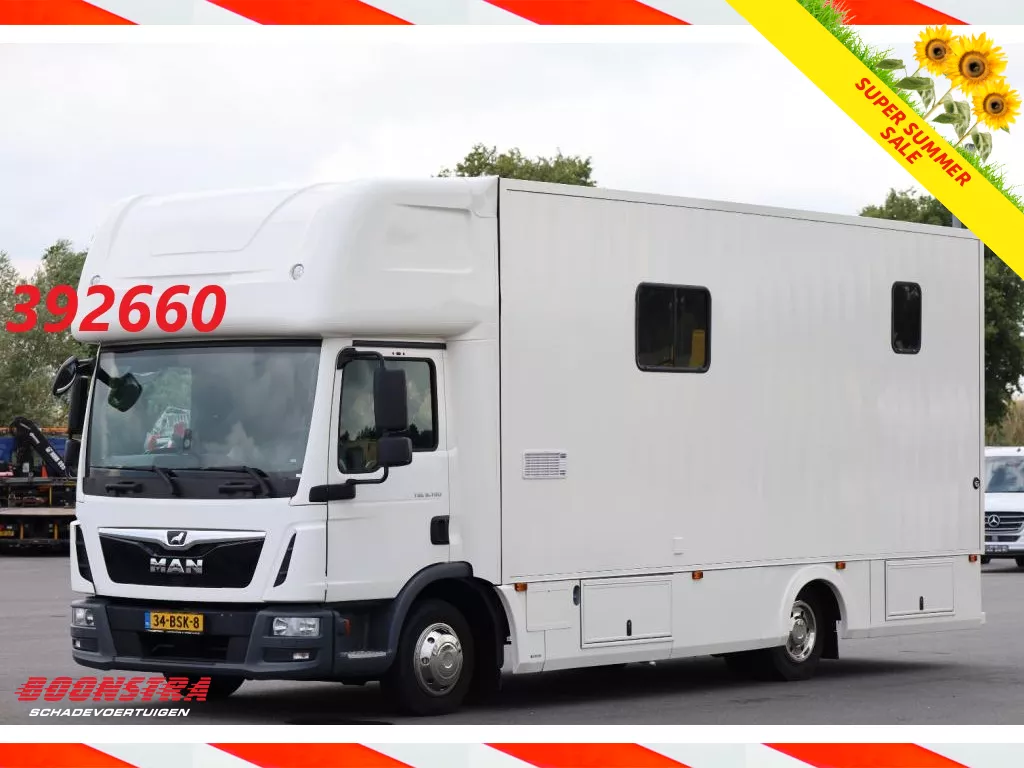 MAN TGL 8.190 Robrise Horsetruck 2 Pferde + Wohnmobil Camera 61.047 KM!