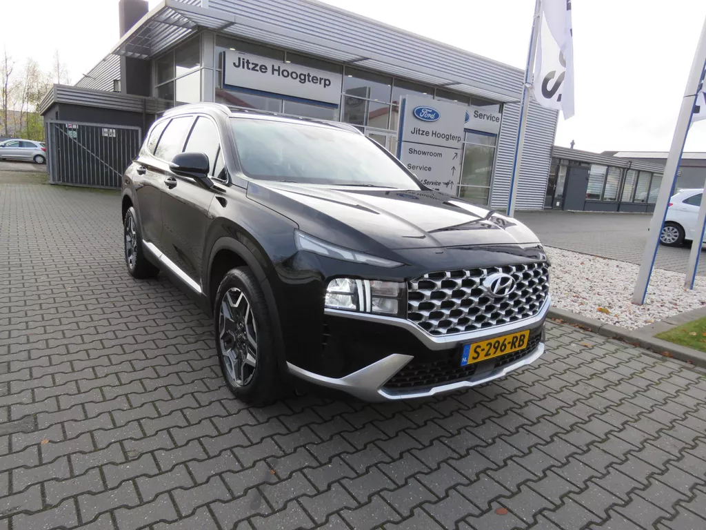 Hyundai Santa Fe 1.6 T-GDI PHEV 7 PERSOONS PREMIUM ,NAVI,LEER,CAMERA,STOELVERWARMING EN VENTILATIE. 52878 KM.