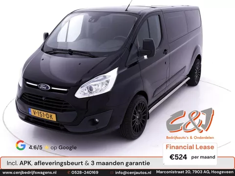 Ford Transit Custom 290 2.2 TDCI L2H1 Trend Dubbele Cabine cruise navi lease 450,- p/md