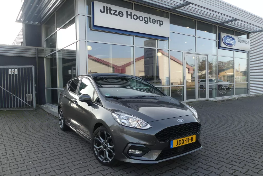 Ford Fiesta 1.0 EcoBoost ST-Line TREKHAAK AFNEEMBAAR (1.000KG), WINTER PACK, CRUISE, CLIMA, NAVI, PDC, LANE ASSIST, DAB, APPLE CARPLAY/ANDROID AUTO, 69.856KM
