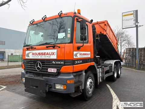 Mercedes Actros 3331 Full Steel - Manual - Belgian Truck - Hiab Grue/Crane T07241
