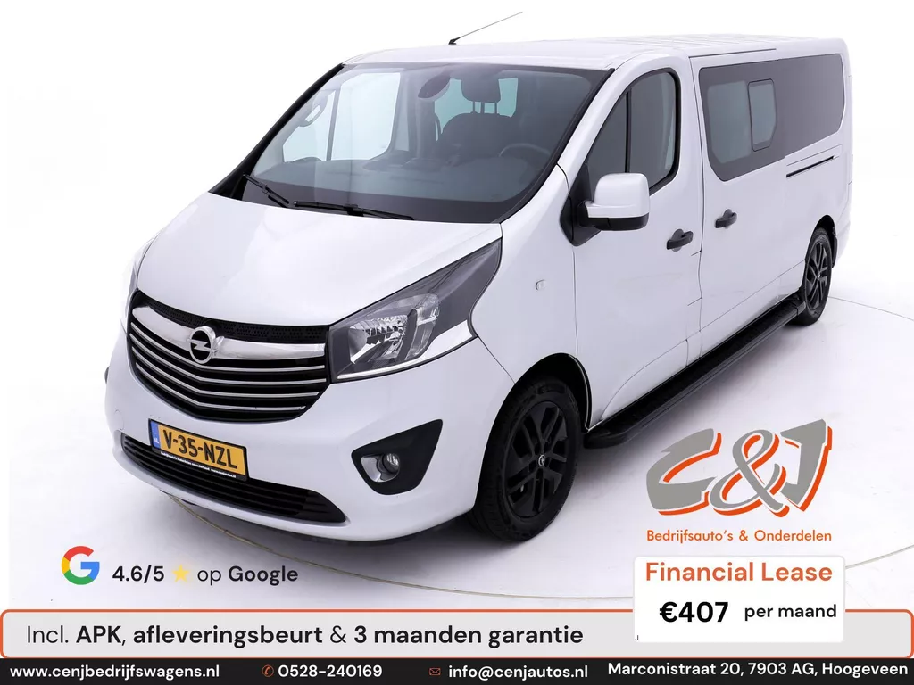 Opel Vivaro 1.6 CDTI L2H1 DC Sport EcoFlex airco, cruise, luxe, stoelverwarming, keyless lease &euro;407 p/mnd MARGE