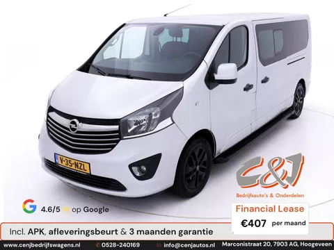 Opel Vivaro 1.6 CDTI L2H1 DC Sport EcoFlex airco, cruise, luxe, stoelverwarming, keyless lease &euro;407 p/mnd MARGE