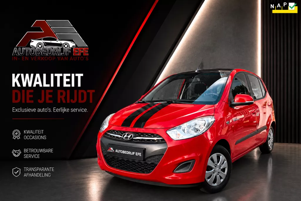 Hyundai I10 1.0 Black pack Airco*ElktrRmn*Strbkr
