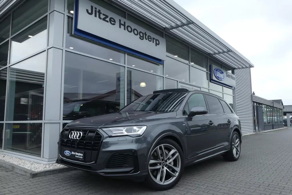 Audi Q7 55 TFSI e quattro Pro Line S ELEKT. TREKHAAK (3.500KG), LUCHTVERING, PANO, WINTER PACK, ADAPT. CRUISE, CLIMA, NAVI, CAMERA, PDC V&amp;A, APPLE CARPLAY/ANDROID AUTO, BLIS, KEYLESS, B&amp;O, ELEKT. ACHTERKLEP, ELEKT. STOELEN, 64.341KM