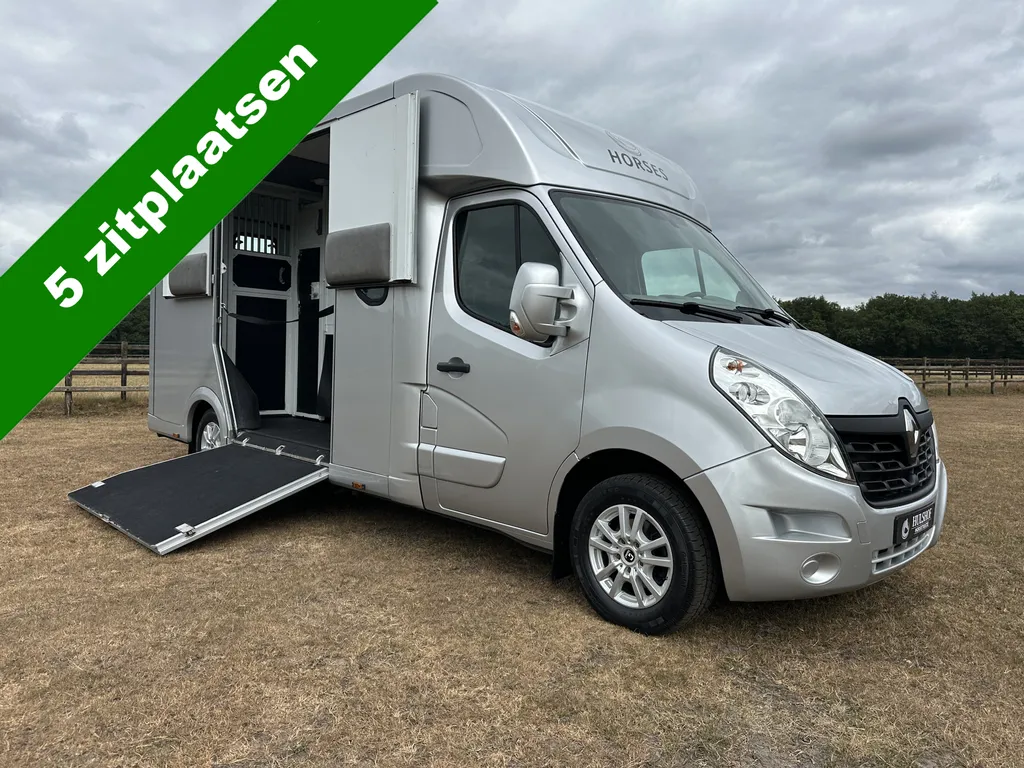 Renault Master THEAULT 2-paards paardenvrachtwagen dubbel cabine 5 pers. Pro-Safety