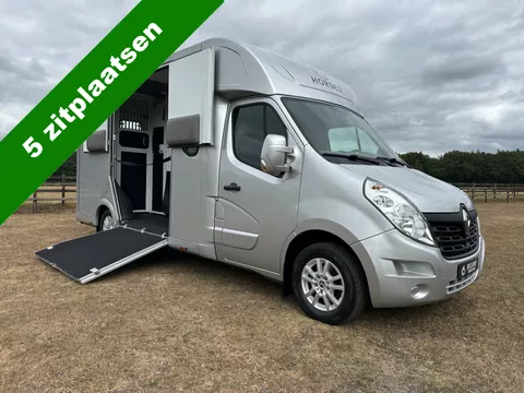 Renault Master THEAULT 2-paards paardenvrachtwagen dubbel cabine 5 pers. Pro-Safety
