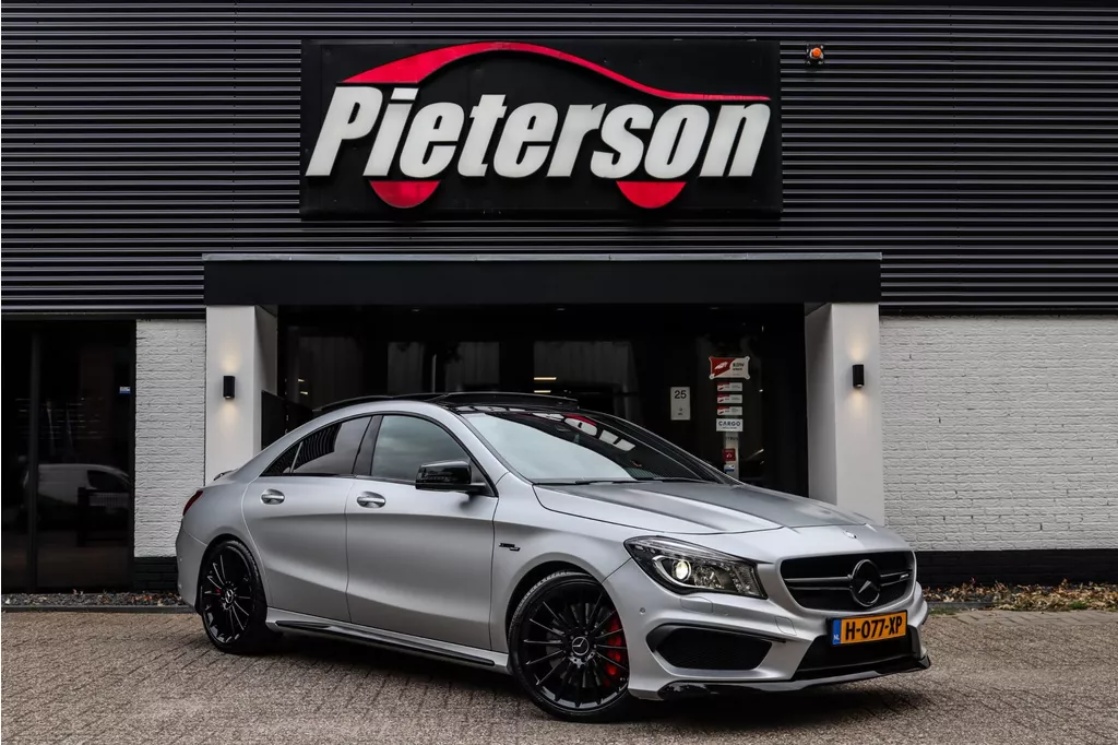 Mercedes-Benz CLA-klasse AMG 45 4MATIC PANO MATT ZILVER H&amp;K