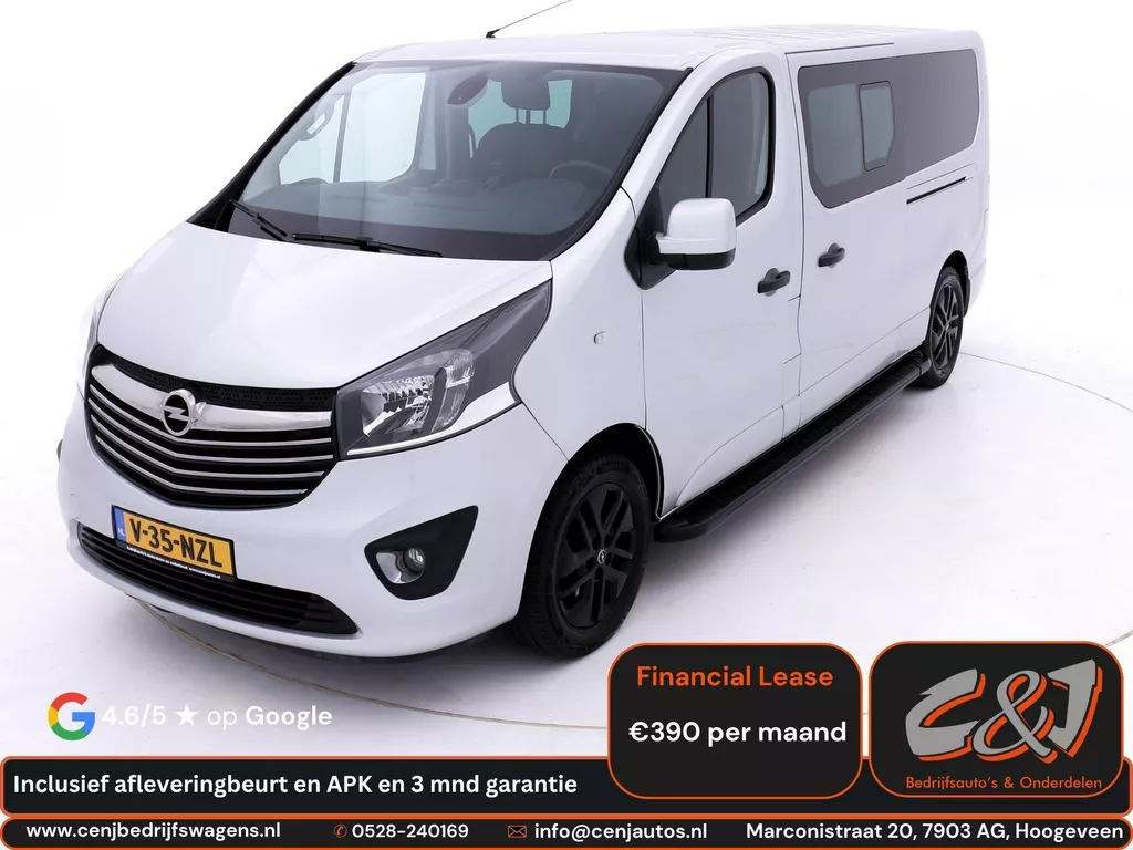 Opel Vivaro 1.6 CDTI L2H1 DC Sport EcoFlex airco, cruise, luxe, stoelverwarming, keyless lease &euro;390 p/mnd MARGE