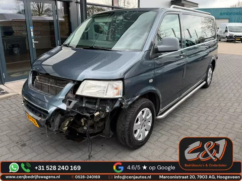 Volkswagen Transporter 2.5 TDI 340 Trendline DC voorschade, airco, cruise, leder, automaat, MARGE