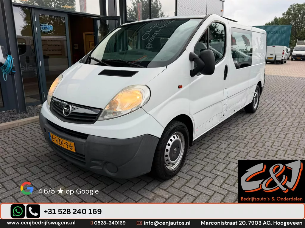 Opel Vivaro 2.0 CDTI L2H1 DC zijschade l airco l cruise l trekhaak l BTW