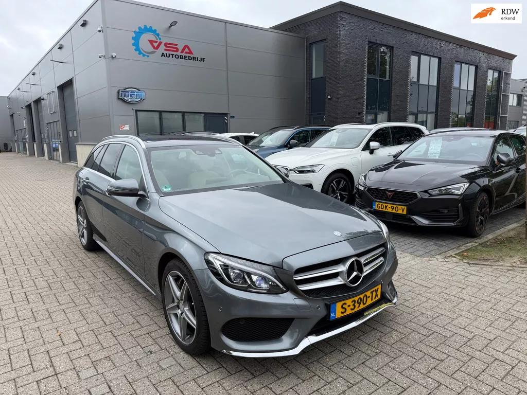 Mercedes-Benz C-klasse Estate 400 4MATIC Prestige|Head-up|Pano|Trekhaak|Camera|AMG|4-seizoen|stoelvw|Cruise|Elektrische klep|V6