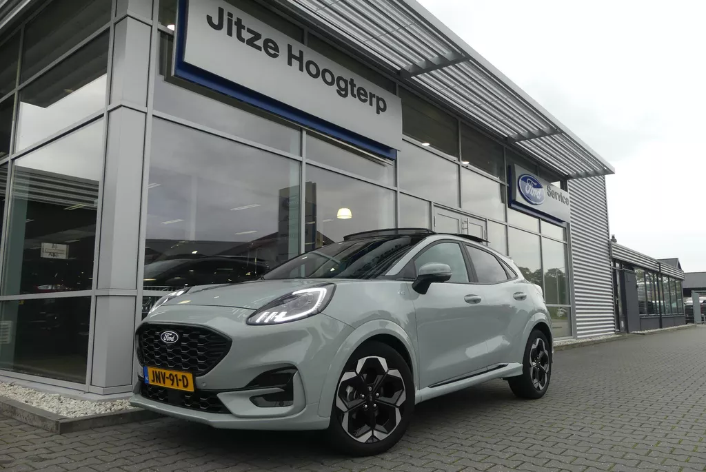Ford Puma 1.0 EcoBoost Hybrid ST-Line X AFN. TREKHAAK, PANO, 360&deg; CAMERA, WINTER PACK, ADAPT. CRUISE, CLIMA, NAVI, PDC V&amp;A, APPLE CARPLAY/ANDROID AUTO, BLIS, KEYLESS, B&amp;O, ELEKT. ACHTERKLEP, 22.897KM