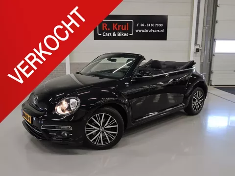 Volkswagen Beetle Cabriolet 1.2 TSI Sound Automaat DSG Airco-ecc Navigatie Stoelverwarming App connect Sportvelgen Parkeersensoren Boekjes aanwezig Windscherm 1e Eigenares