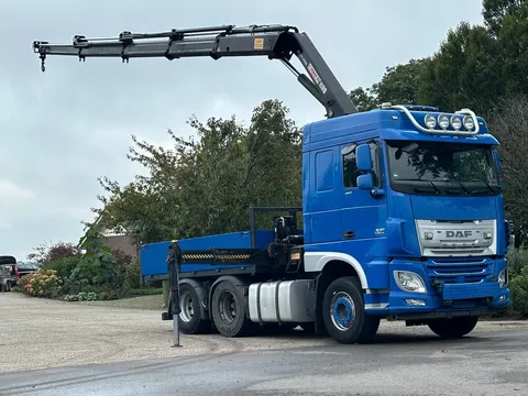 DAF XF 460 6x4!! HIAB 24TM CRANE/KRAN/TREKKER/BAKWAGEN!!BAUKRANE TRANSPORT!!euro6!