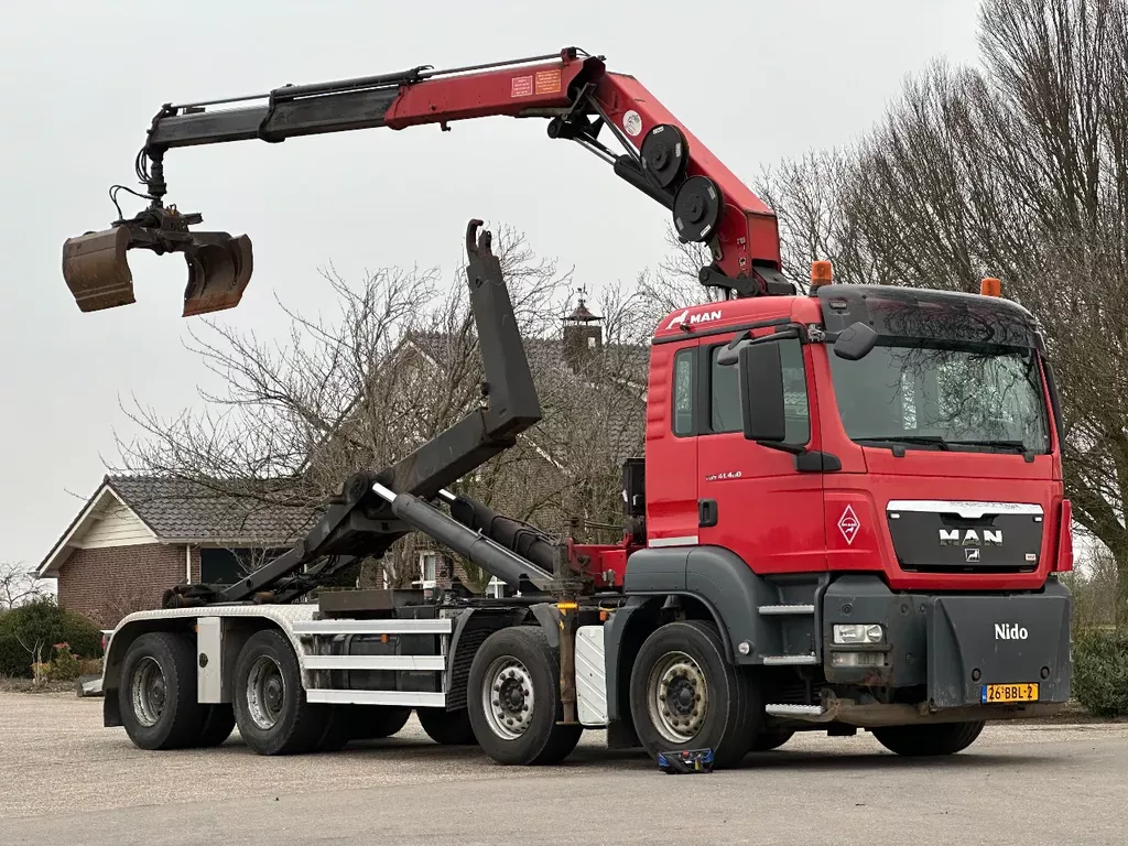 MAN TGS 41.400 8X4 WIDESPREAD!!HMF 22TM KRAAN/HAAK!!TOP!!