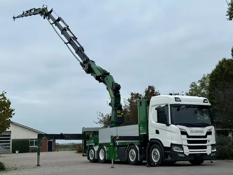 Scania G G500 NGS 8X2 !!EURO6!!21DKM!! 2022!! PALFINGER 65TM/JIB/LIER/WINCH!!TOP!!ROOF/DACH/MONTAGE!!MANUTENTION!! CRANE!!GRUE!!