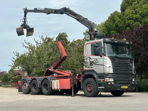 Scania R R420 8x4 TRIPLE!!Z-KRAAN/HAAK!! MANUELL!!!SCHROTT/METALL!!