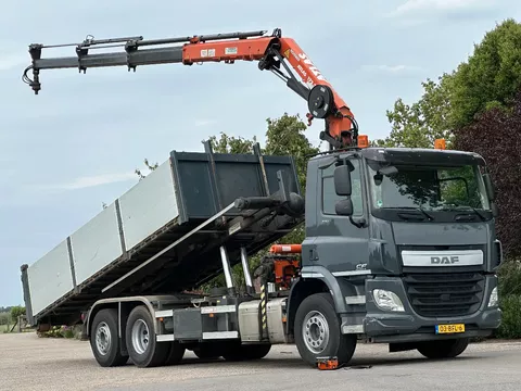 DAF CF 370 EURO6!!6x2!KRAAN/KRAN/KABEL/ABROLLKIPPER!!2014!!