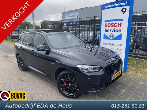 BMW X3 xDrive30e High Executive M Sport met o.a. panodak, leder, HUD, LED, trekhaak wegkl., etc.