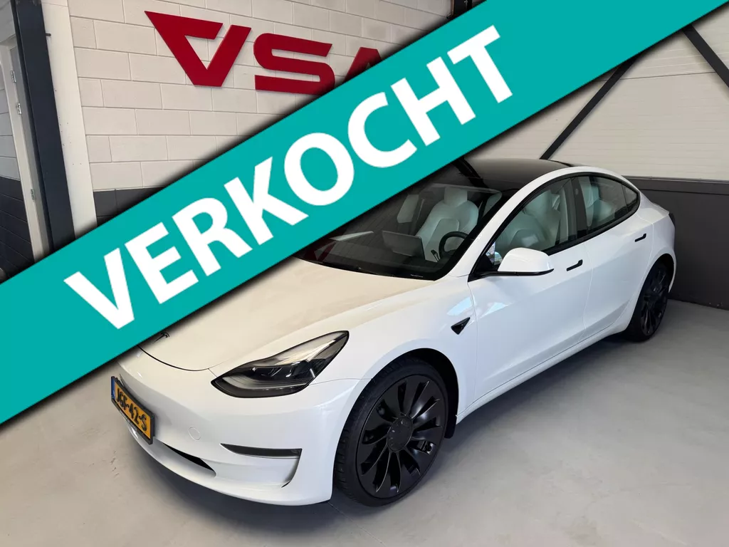 Tesla MODEL 3 Performance AWD 75 kWh,513PK, full-opties,Fabrieksgarantie