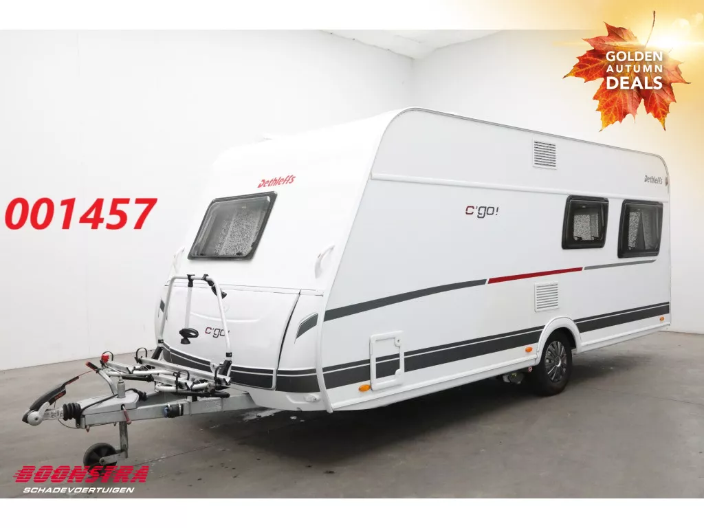 Dethleffs C'go 495 FR Mover Luifel Fietsendrager Frans Bed Douche