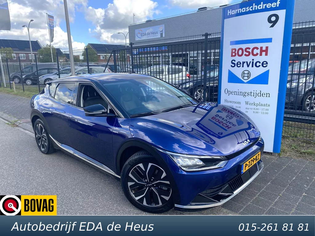 Kia EV6 Plus 77.4 kWh NL-auto met o.a. trekhaak, stoel-/stuur-/achterbankverwarming, stoelventilatie, trekhaak, navigatie, LED, etc.
