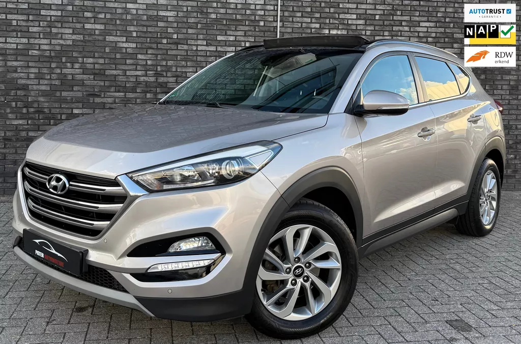 Hyundai Tucson 1.6 T-GDi Premium 4WD Aut|Panorama|1600kg Trekgewicht|Camera|Leder|Topstaat