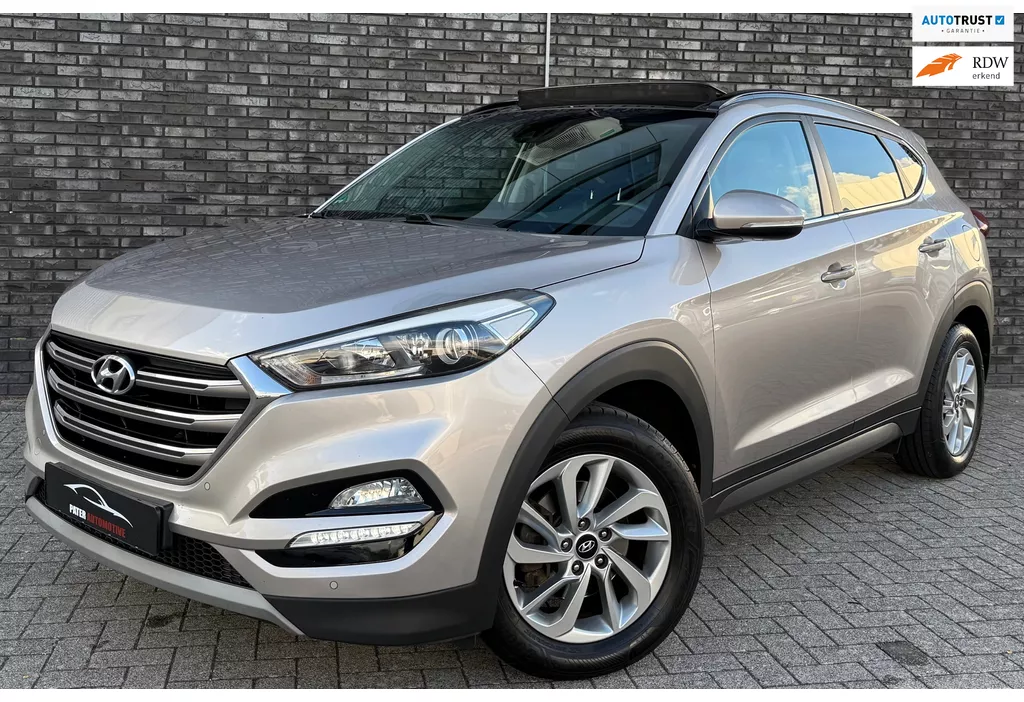 Hyundai Tucson 1.6 T-GDi Premium 4WD Aut|Panorama|1600kg Trekgewicht|Camera|Leder|Topstaat