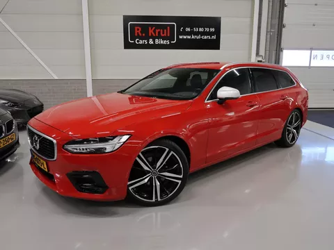 Volvo V90 2.0 D4 R-Design 2x R-Design Leer/Alcantara Sportstoelen Trekhaak 20 inch Sportvelgen NL-auto NAP Boekjes aanwezig