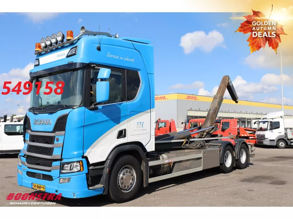 Scania R R500 6X2 Retarder VDL Haakarm Standclima Leder Navi Camera
