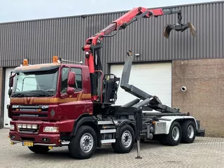 DAF 85 CF FAD - 410 / 8x4 / Palfinger Epsilon Q170Z88 Triple Z-kraan / Haakarm Hooklift / Euro5 / Manual / Full steel suspension / Big axle / NL Truck