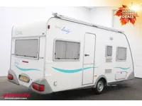 Knaus 460 Beauty Luifel Fietsendrager Ringverwarming Rondzit Dwarsbed Foto