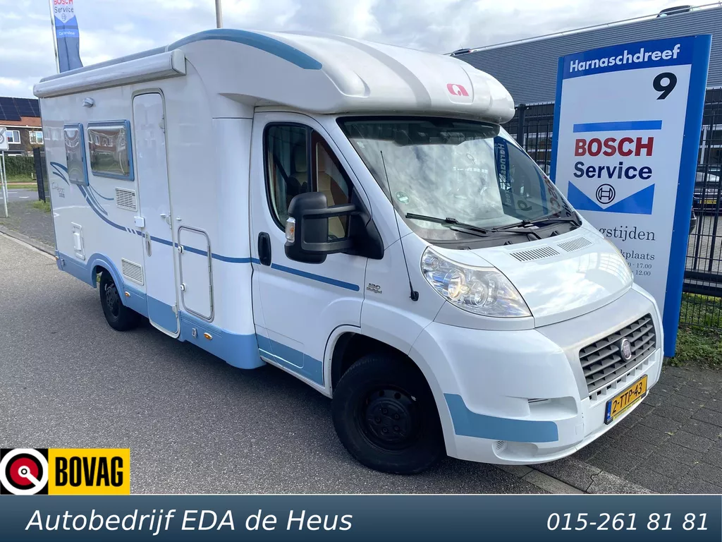 Adria mobil Adriatik Coral Sport S 573 DS goed onderhouden met o.a. airco, cruise, camera, 4 slaapplaatsen, etc.