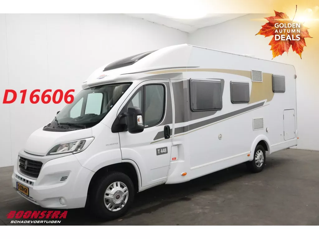 Fiat Ducato Carado T 448 Capron 2.3 130 PK Automaat Fransbed Schotel Hefbed Zonnepaneel Airco Cruise