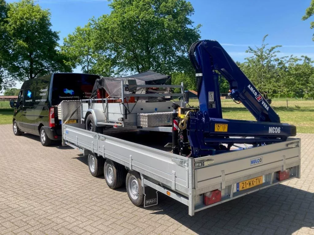 Diversen Aanhanger met Amco Veba 903 3 S laadkraan