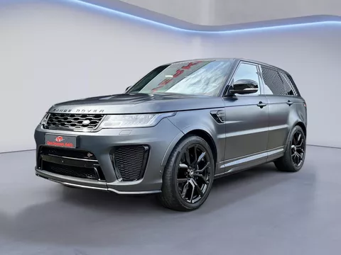 Land Rover Range Rover Sport SVR 575 PK / HUD / 360 Camera / Carbon / Drive Pro Pack / SVO Matt Zwart / Meridian / Stoelventilatie / Luxe Cognac Leder / (MET GARANTIE*)