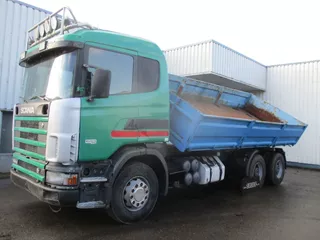 Scania G 164 580 , 6x4 , Manual , Retarder , Airco , 2 way tipper , Spring suspension