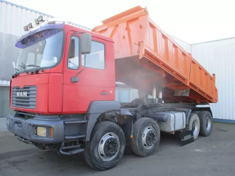 MAN 35.414 , 8x4 , ZF Manual , EURO 3 , 3 way tipper , Spring suspension