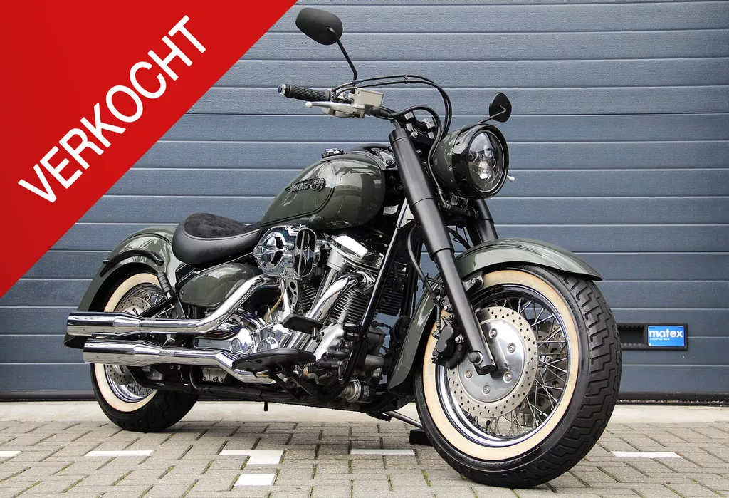 Yamaha XV 1600 Wild Star Custom | Vans &amp; Hines | Vintage Green | Bom en Bomvol