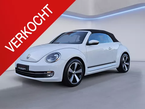 Volkswagen Beetle 1.2 TSI Design Cup Edition Cabrio/Apple Carplay/Vol leder/Xenon/Stoelverwarming/Clima&amp;Cruise Control/Parkeersens V+A/Dodehoek&amp;Licht&amp;Regensensor/Lendesteun/Navi/(MET GARANTIE*)