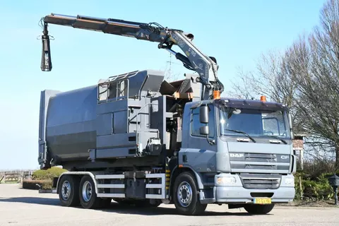 DAF CF75/310 FAN !!KRAAN/HAAK!!PERSCONTAINER!!HIGH PRESURRE CLEANING!!HOGEDRUK REINIGING!!HOCH DRUCK WASHEN SYSTEM!!REINIGING!GEJO BLOK!!