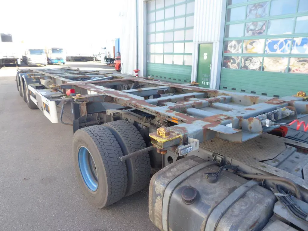 Van Hool 3B0070,ADR Tank container chassis uitschuifbaar,2X20 30 40 voet