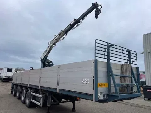 Floor Pacton Stenen trailer/Kennis Roller /14 ton/mtr,alcoa,bricks,crane,kran,2 liftassen 2 stuur assen TUV
