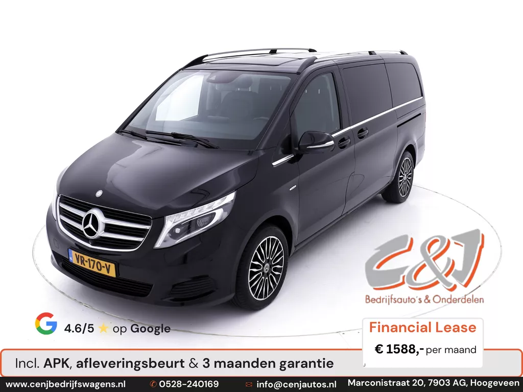 Mercedes-Benz v-klasse 119 CDI BlueTEC Lang Dubbele cabine luxe 360 gr camera navi airco bomvol 1188,- p/md