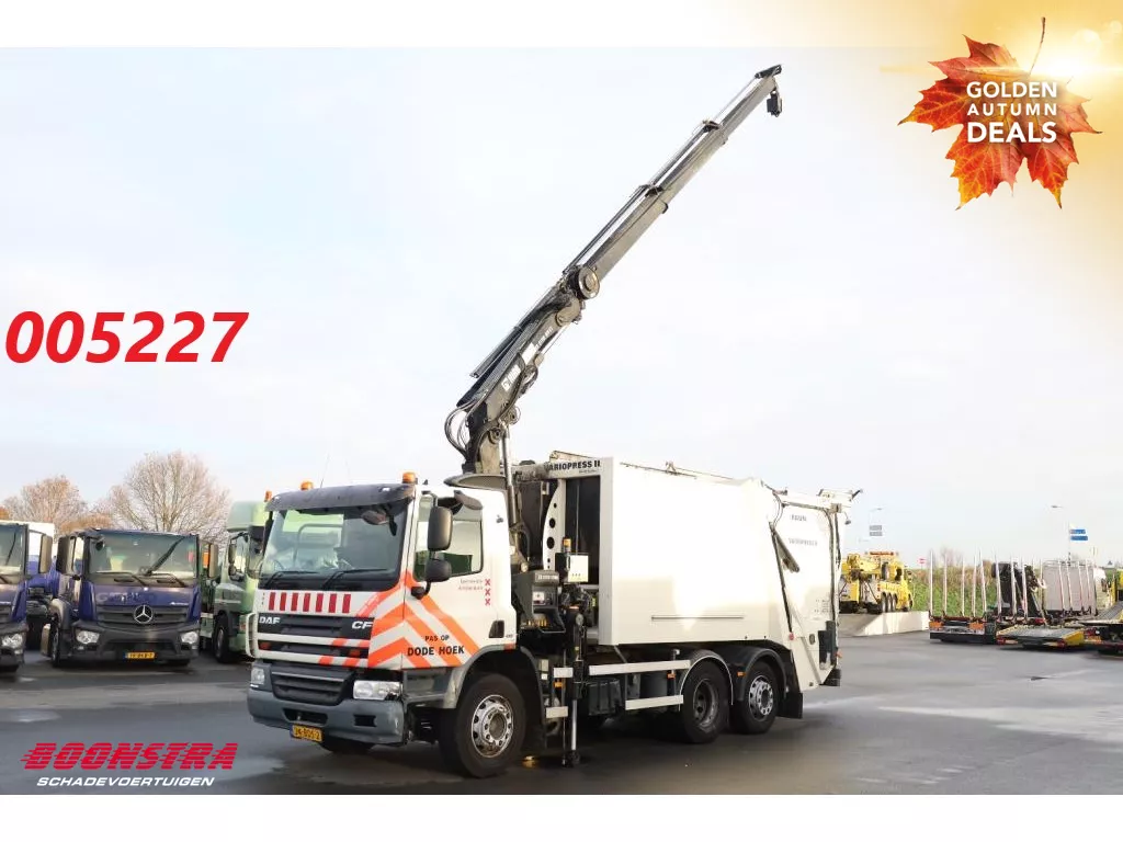 DAF CF Faun Variopress II Hiab 211 BW-3 HiPro Kran M&uuml;llwagen