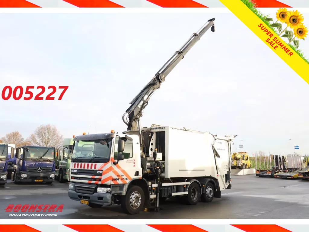 DAF CF Faun Variopress II Hiab 211 BW-3 HiPro Kran M&uuml;llwagen