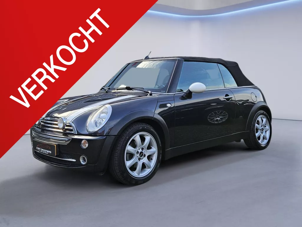 Mini Cabrio 1.6 Cooper Chili /Leder/Airco/Elektr. Kap&amp;Ramen/Parkeersens./Elektr. verstelb. spiegels/Alarm kl.3/16''LMV/(MET GARANTIE*)